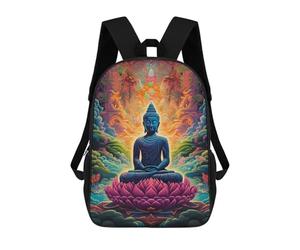 sinyumoney Lotus Serenity A Spiritual Journey Mochila De Peluche Con Dibujos Animados, Mochila 3D Para Niños, Bolsa Escolar, Idea De Regalo De Cumpleaños Para Niños Y Niñas 17inch