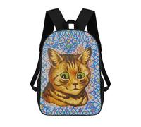 sinyumoney Louis Wain Cat Painting Blue Mochila Escolar, Secundaria, Preparatoria, Universidad, Mochila De Viaje Para El Campus, Viajes Al Aire Libre, Deportes 17inch