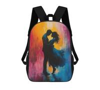 sinyumoney Love Couple Painting Mochila, Mochila Escolar Impresa En 3D, Bolsa Para El Almuerzo Escolar, Mochila De Viaje, Mochila Para Amigos, Mochila Escolar Para Niñas Y Niños 17inch
