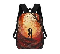 sinyumoney Love in Autumn Mochila Infantil Escolar Para Niños Con Estampado 3D De Dibujos Animados, Mochila Escolar Para Estudiantes, Mochila Para Portátil Para Niños Y Niñas 17inch
