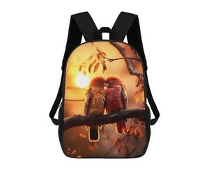 sinyumoney Lovebird in Tree at Sunset Mochila De Moda Para Papelería, Impermeable, Informal, Para Hombres, Mujeres Y Adolescentes 17inch