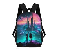 sinyumoney Lovers Of Futuristic City Mochilas Escolares Resistentes Al Agua Mochila Escolar De Negocios - Perfecta Para Viajes, Trabajo Y Uso Diario 17inch