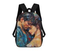 sinyumoney Loving Couple Watercolor Mochila Escolar Para Niños Y Niñas, Mochila Informal De Viaje, Mochila De Gran Capacidad Para El Día A Día 17inch
