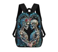 sinyumoney Loving Skeletons Mochila Escolar Mochilas Escolares Para Niñas Y Niños Mochila Con Bolsillo Mochila Escolar De Moda Para Niños 17inch