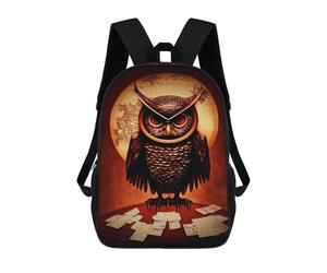 sinyumoney Lucky Owl Painting Mochila Escolar Grande Resistente Al Agua Para Portátil Para Niños/niñas/adolescentes 17inch