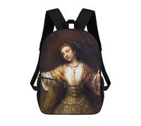 sinyumoney Lucretia by Rembrandt Mochila Escolar Para Computadora Para La Escuela/trabajo/viajes Para Niñas, Adolescentes 17inch