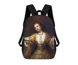 sinyumoney Lucretia by Rembrandt Mochila Escolar Para Niñas Mochila Impermeable Mochila Informal De Día Mochila Ligera Para Niño Y Niña Mochila Escolar 17inch