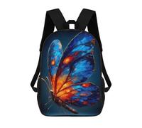sinyumoney Luminous Butterfly - Expressionist Animal Art Mochila, Mochila Infantil, Mochila Escolar Para Estudiantes, Mochila Para Libros, Mochila Escolar Impresa En 3D Para Niños Y Niñas 17inch