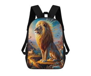 sinyumoney Luminous Lion 2 Mochila Escolar Mochila Para Niños Impresa En 3D Mochilas Infantiles Para Niños Y Niñas Mochilas Escolares Mochilas De Viaje Para Niños 17inch