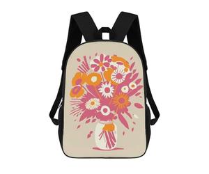 sinyumoney Luna Bouquet of Flowers Mochila Ligera Informal Para El Día A Día, Mochila Escolar Para Adolescentes, Chicas, Chicos, Mujeres Y Hombres 17inch
