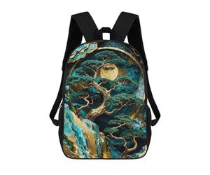 sinyumoney Lunar Forest Kintsugi Art Mochila Escolar Impresa En 3D Mochilas Informales Para Niños Mochila Escolar Impresa En 3D Para Niños De Primaria Y Secundaria 17inch