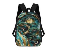 sinyumoney Lunar Forest Kintsugi Art Mochila Infantil Con Impresión 3D, Mochila Escolar Para Niños, Mochila Informal Divertida Para Niños Y Adolescentes 17inch