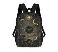 Sinyumoney Lupine Gasa Mochila Escolar Para Niños Impreso En 3D, Ideal Para Viajes Y Lecturas, Para Niños Y Estudiantes De Primaria, Brújula Lunar, 17"