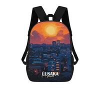 sinyumoney Lusaka Zambia Cityscape at Sunset Mochila Escolar Impresa En 3D Mochilas Informales Para Niños Mochila Escolar Impresa En 3D Para Niños De Primaria Y Secundaria 17inch