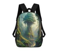 sinyumoney Lush Green Fantasy Jungle Landscape Mochila Escolar Infantil Impresa En 3D Para Niños, Mochilas De Viaje, Bolsas Para Libros, Mochila Escolar Infantil 17inch