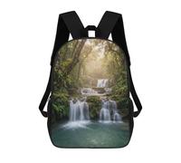 sinyumoney Lush Rainforest Waterfall Mochilas Impresas En 3D Para Niños 17inch Mochilas De Moda Informales Para El Día A Día, Bolsas De Viaje, Mochilas Informales Para Exteriores Para Niños Y Niñas