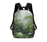 sinyumoney Lush Tropical Rainforest Scene Mochila Escolar Grande Y Ligera, Mochila Informal Para El Campus, Actividades Al Aire Libre, Viajes Y Deportes 17inch