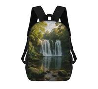 sinyumoney Lush Waterfall Landscape Mochilas Infantiles Mochila Escolar Impresa En 3D Para Niños Mochilas De Viaje Bolsas Para Libros Para Niños 17inch Mochila Escolar