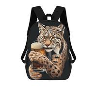 sinyumoney Lynx Beer Mochila Escolar Impresa En 3D Para Niños, Mochila Escolar, Mochilas De Viaje, Bolso Informal De Moda Para Niños Y Estudiantes 17inch