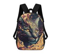 sinyumoney Lynx Enchanting Mochila Escolar Infantil, Mochilas Impresas En 3D, Mochilas Escolares De Moda Para Niños De Primaria Y Secundaria 17inch