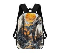 sinyumoney Lynx Mountain Sunset Mochila Escolar Para Niñas Mochila Impermeable Mochila Informal De Día Mochila Ligera Para Niño Y Niña Mochila Escolar 17inch
