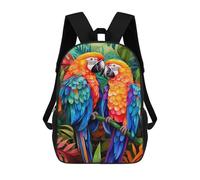sinyumoney Macaws in Tropical Paradise Mochila Escolar De Moda Para Estudiantes, Adecuada Para Niños Y Niñas, Mochila Informal Para Viajes Al Aire Libre, Esencial Para El Día A Día 17inch