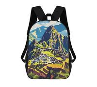 sinyumoney Machu Picchu Landscape Mochila Escolar Infantil Con Impresión 3D, Mochila Escolar Informal Para Niños De Primaria Y Secundaria 17inch