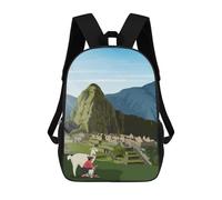 sinyumoney Machu Picchu Travel Print Mochila Escolar Mochilas Escolares Para Niñas Y Niños Mochila Con Bolsillo Mochila Escolar De Moda Mochila Infantil 17inch