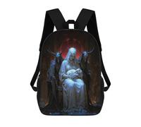 sinyumoney Madonna with Lamb And Demons Mochila Escolar Para Niños De 17 Pulgadas, Mochila Informal De Viaje Para Niños Y Niñas, Mochila De Gran Capacidad Para El Día A Día 17inch