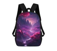 sinyumoney Magenta Fantasy Nature Mochila Con Bolsillo Mochilas Impresas En 3D, Mochilas De Viaje, Mochilas Para Libros, Mochila Escolar Para Niños 17inch