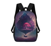 sinyumoney Magic Airship in Fantasy Sky Mochilas Impresas En 3D Para Niños, Mochila Escolar, Mochila Informal Para Exteriores, Mochila Informal De Moda Para Niños, Lindas Bolsas De Viaje 17inch
