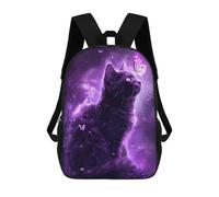 sinyumoney Magic Cat with Butterfly Mochilas Infantiles Impresas En 3D Para Niños, Mochilas Escolares De Moda, Mochilas De Viaje, Mochilas Escolares Para Niños De Primaria 17inch