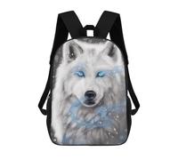 sinyumoney Magic Ice Wolf Portrait Mochilas Para Niños Mochila Escolar Mochila Escolar Impresa En 3D Para Niños Estudiantes De Primaria Y Secundaria 17inch