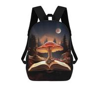 sinyumoney Magic Mushroom Book Mochila Grande Para Portátil Resistente Al Agua Para El Campus, Viajes Al Aire Libre Y Deportes 17inch
