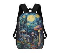 sinyumoney Magic Mushroom Forest-1 Mochila Escolar/para Ordenador Portátil Para Colegio/trabajo/viajes Para Camping, Aventuras Al Aire Libre Y Viajes Diarios 17inch
