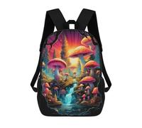 sinyumoney Magic Mushroom Landscape Mochila, Mochila Escolar Impresa En 3D, Bolsa Para El Almuerzo Escolar, Mochila De Viaje, Mochila Para Amigos, Mochila Escolar Para Niñas Y Niños 17inch