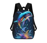 sinyumoney Magic Realism Dolphin Mochila Escolar Ligera E Informal Para El Día A Día, Ideal Para La Escuela, El Trabajo O Los Viajes 17inch