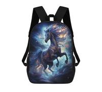 sinyumoney Magic Space Horse Mochila Escolar Grande Resistente Al Agua Para Portátil Para Niños/niñas/adolescentes 17inch