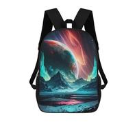 sinyumoney Magical Aurora Mountain Mochila Escolar Resistente Al Agua, Mochila De Viaje, Bolsa Para Computadora Para Campus, Viajes Al Aire Libre, Deportes 17inch