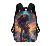 sinyumoney Magical Black Girl Mochila Escolar Infantil De 17 Pulgadas Con Estampado 3D De Películas De Anime Para Niños, Mochila De Viaje, Mochila Escolar Infantil
