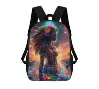 sinyumoney Magical Black Girl Mochila Escolar Para Niños, Mochila Escolar Impresa En 3D Para Estudiantes De Primaria Y Secundaria 17inch