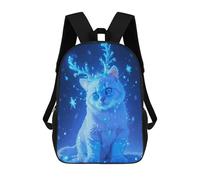 sinyumoney Magical Blue Cat Snow Mochila Escolar Infantil De Moda Informal Mochilas Infantiles Impresas En 3D Mochila Grande Para Niño 17inch