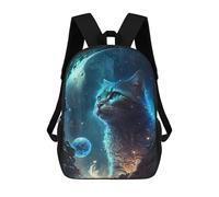sinyumoney Magical Celestial Cat Portal Mochila Infantil, Mochila Escolar Infantil, Mochilas Escolares Impresas En 3D Para Niños Y Estudiantes Adolescentes 17inch