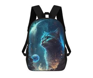 sinyumoney Magical Celestial Cat Portal Mochila Infantil, Mochila Escolar Infantil, Mochilas Escolares Impresas En 3D Para Niños Y Estudiantes Adolescentes 17inch