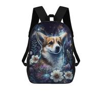 sinyumoney Magical Corgi Garden Art Print -1 Mochila Escolar Grande Y Ligera, Mochila Informal Para El Campus, Actividades Al Aire Libre, Viajes Y Deportes 17inch