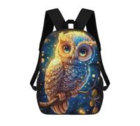 sinyumoney Magical Cute Glitter Owl 1 Mochila Escolar Para Niñas 17inch Mochila Informal Ligera Para Niños Y Niñas, Ideal Para Estudiantes De Secundaria