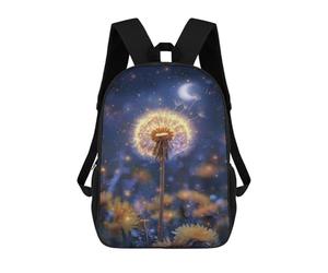 sinyumoney Magical Dandelion Night Sky -3 Mochila Escolar Para La Escuela Secundaria, Preparatoria, Universidad Y Viajes Para Niños/niñas/adolescentes 17inch