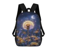 sinyumoney Magical Dandelion Night Sky Mochilas Escolares Mochila Escolar Ligera Mochila De Día Mochila Escolar Para La Universidad Para Niños/Niñas/Adolescentes 17inch