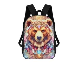 sinyumoney Magical Fantasy Bear Artwork Mochila Escolar Ligera E Informal Para Adolescentes, Niños, Mujeres Y Hombres 17inch