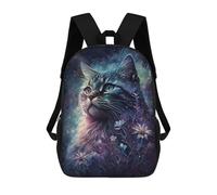 sinyumoney Magical Fantasy Cat Art Print 17inch Mochila Escolar Impresa En 3D Para Niños, Mochila Escolar Informal De Moda, Mochilas De Viaje Para Niños Y Estudiantes.
